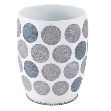 Silaux Dotted Circles Resin 2.5 Gallon Round Waste Basket